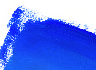 Image showing Blue and white hand drawn paint background