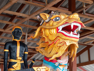 Image showing Foo dog at Buddhist temple in Thailand