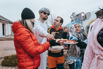 Image showing People attend the Slavic Carnival Masopust