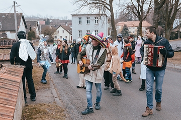 Image showing People attend the Slavic Carnival Masopust
