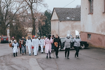 Image showing People attend the Slavic Carnival Masopust