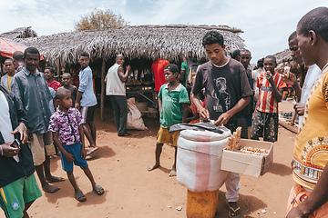 Image showing Malagasy man selling ice cream, Madagascar