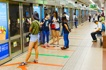 Image showing Underground metro train station Singapore