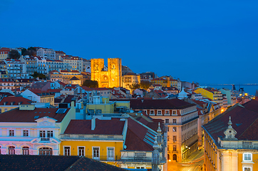 Image showing Old Town Lisbon Cathedral Portugal