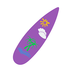 Image showing Surfboard Icon