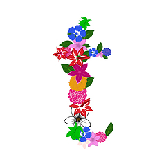 Image showing Floral Alphabet Letter