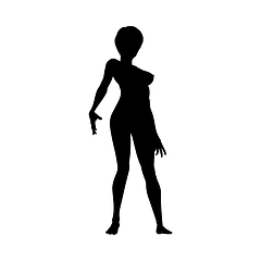 Image showing Naked sexy girls silhouette