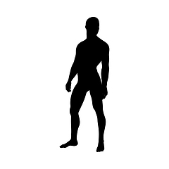 Image showing Standing Pose Man Silhouette