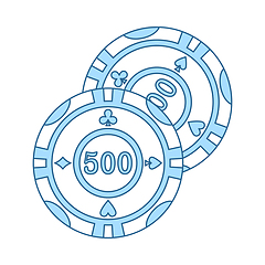 Image showing Casino Chips Icon