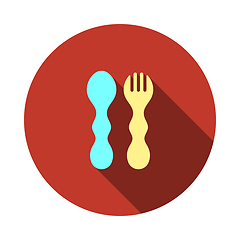 Image showing Baby Spoon And Fork Icon