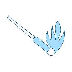 Image showing Burning Matchstik Icon