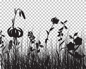 Image showing meadow silhouettes