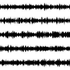 Image showing Black music sound waves. EPS 10
