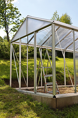Image showing Installation of a greenhouse