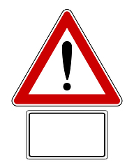 Image showing Attention sign with optional label 