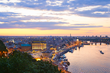 Image showing Skyline Kiev, Podol district. Ukraine