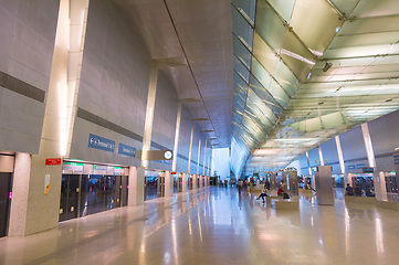 Image showing Metro train station airport. Singapore