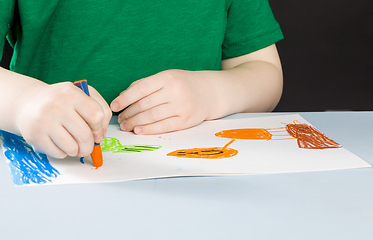 Image showing drawing a little boy