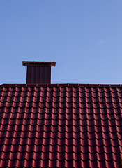 Image showing red metal roof