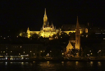 Image showing night scenery in Budapest