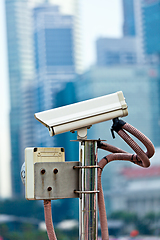 Image showing CCTV surveillance camera in Singapore