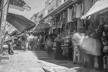 Image showing Old city jerusalem street in summer tourism vacation