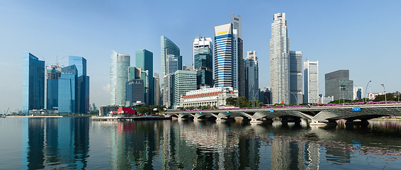 Image showing Singapore business center panorama