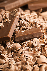 Image showing delicious sweet milk chocolate