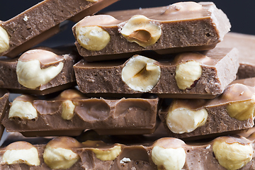 Image showing hazelnuts in chocolate