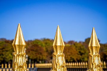 Image showing Golden gate spike detail in Concorde Square, Paris