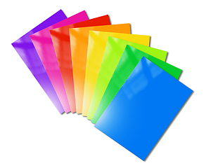 Image showing Multi color booklets range mockup on white background