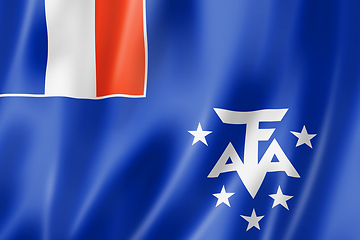 Image showing French Southern and Antarctic Lands flag, Overseas Territories o