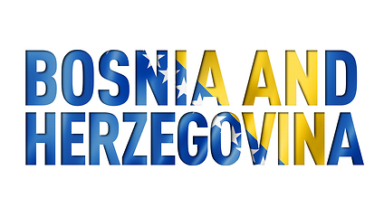 Image showing Bosnia and Herzegovina flag text font