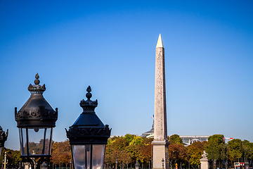 Image showing Obelisk of Luxor in Concorde square, Paris