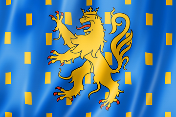 Image showing Franche-Comte Region flag, France