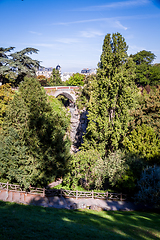 Image showing Pond in Buttes-Chaumont Park, Paris