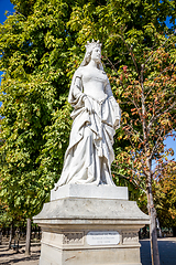 Image showing Statue of Valentine de Milan in Luxembourg Gardens, Paris