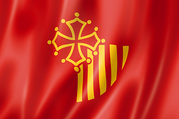 Image showing Languedoc-Roussillon Region flag, France