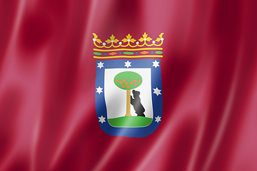 Image showing Madrid city flag, Spain