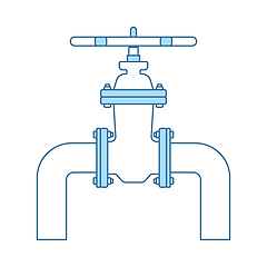 Image showing Icon Of Pipe With Valve