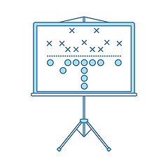 Image showing American Football Game Plan Stand Icon