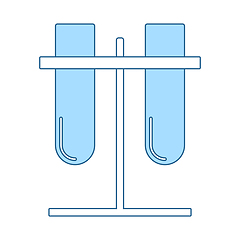 Image showing Lab Flasks Attached To Stand Icon