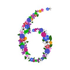 Image showing floral numeral