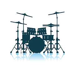 Image showing Drum Set Icon