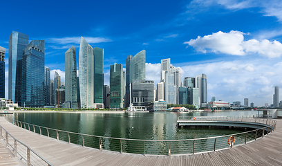 Image showing Singapore skyline panorama