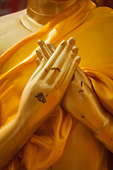 Image showing Buddha statue hands in Vajrapradama Mudra