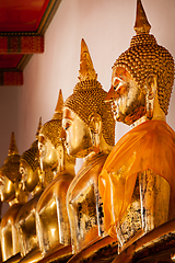 Image showing Sitting Buddha statues, Thailand