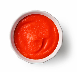 Image showing bowl of red tomato sauce ketchup