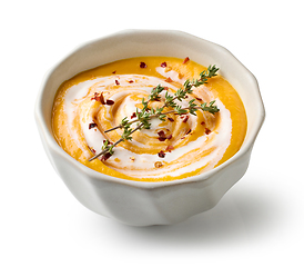 Image showing bowl of vegetable cream soup