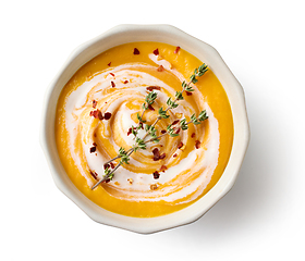 Image showing bowl of vegetable cream soup